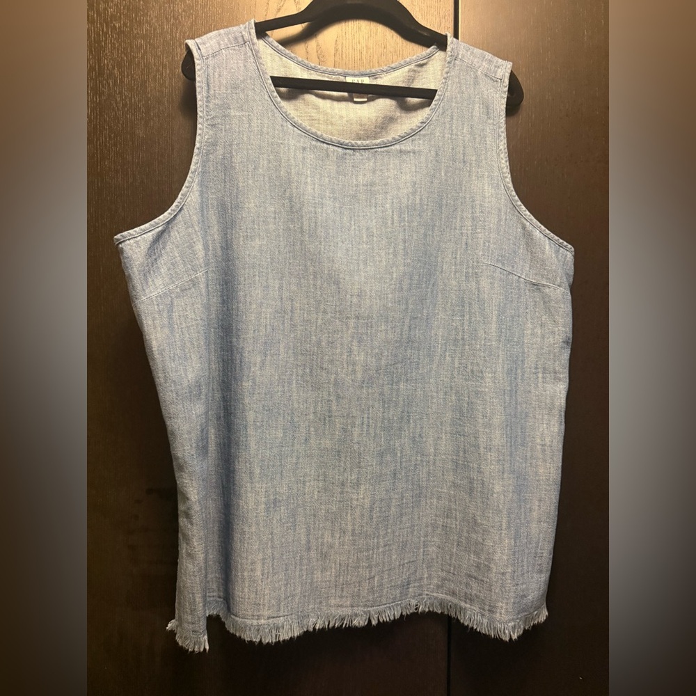 GAP Medium Blue Denim Sleeveless Top